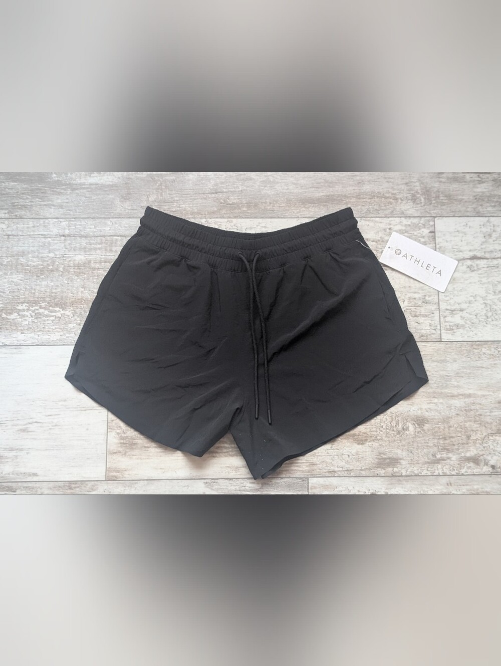 Athleta Black Elastic Waist Athletic Crossroads Shorts